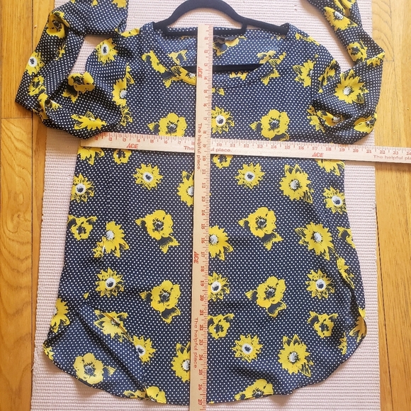 Banana Republic Floral Polka Dot Long Sleeve Blouse, S - Picture 6 of 6